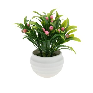 Unique Bargains Artificial Plants Mini Pinecone Plastic 2.17"x2.17"x5.51" 1 Pc - 1 of 4