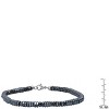 Steeltime Men's hematite beads and stainless steel clasp bracelet - 3 of 4
