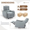 GDFStudio Hyacinth Modern Rubberwood Upholstered Zero Wall Power Recliner with Charging Ports - 3 of 4