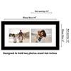 Americanflat 6x14 Collage Picture Frame with Shatter-Resistant Glass, Fits Two 4x6 Photos or One 6x14 Photo, Gallery Wall Frame Set  Black - 2 of 4