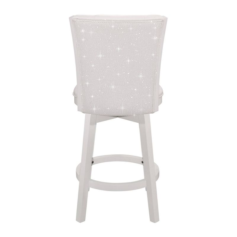 Gianna Wood Swivel Counter Height Barstool with Upholstered Back White - Hillsdale Furniture, 6 of 14