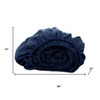 HomeRoots Navy Blue Linen California King Fitted sheet - 3 of 4