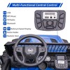 24V Kids Ride on 2 Seaters Electric Car with Remote Control, 2 * 120W Motors Battery Powered 20" Extra Large Seats+15.5" XL Wheels - 4 of 4
