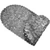 Home Mart Goods Black Stone Pebbles Vinyl Non-Slip Bathtub Shower Mat With Suction Cups - 26" x14" - 2 of 4