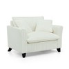 Tufted Corduroy Lazy Sofa Chair with Armrests, Comfortable Single-Person Accent Chair for Living Room & Bedroom-- Frevyn - 4 of 4