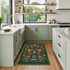 Modern Floral Printed Area Rugs Machine Washable Soft Non Slip Farmhouse Carpet Stain Resistant Low Pile Rug for Kitchen Living Room Laundry Bedroom - 3 of 4