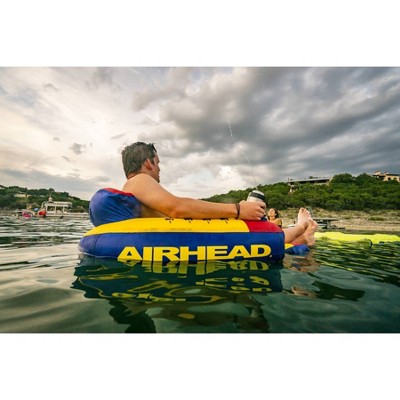 Airhead Bimini Lounger II Inflatable Pool Float with Cup Holder