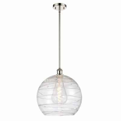Athens Deco Swirl - 1 Light Pendant In Industrial Style-14.88 Inches Tall and 13.75 Inches Wide