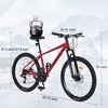 VisioGear Bicycles, 26 Inch Mountain Bike, MTB with Suspension Fork for Men and Women, Red, 24.41"*37"*65.75" - 2 of 4