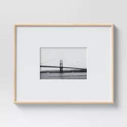 11" x 14" Matted to 5" x 7" Narrow Rounded Gallery Frame Mid-Tone Natural - Project 62™