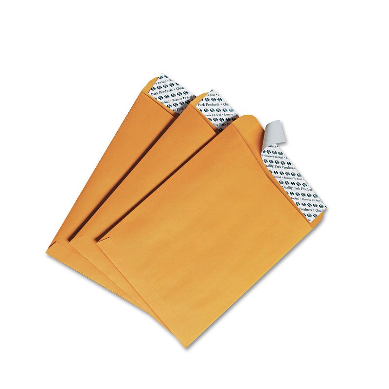 Quality Park Redi Strip Catalog Envelope #55 6 x 9 Brown Kraft 100/Box 44162, 1 of 3