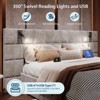 AMERLIFE Upholstered Bed Frame with Widened Headboard,Lift-Up Storage Bed and Built-in Light, Velvet - 4 of 4