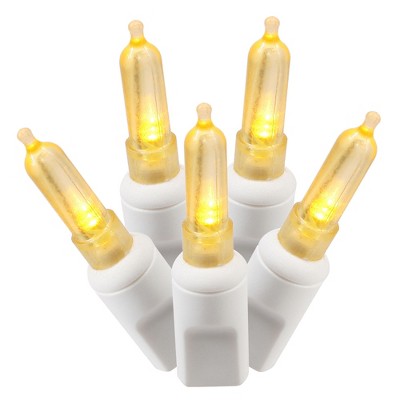 Vickerman 100 Yellow Italian Led Single Mold Light On White Wire, 34 ...