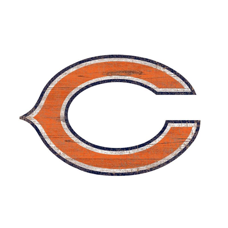 NFL Chicago Bears Distressed Logo Cutout Sign, 1 of 2