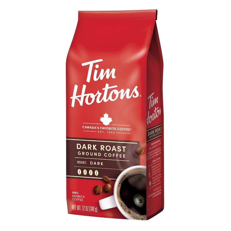 Tim Hortons Dark Roast Ground Coffee - 12oz, 4 of 9