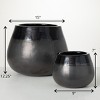 12.25"H Sullivans Ebony Fat-Bottomed Pot Set of 2, Black - 4 of 4