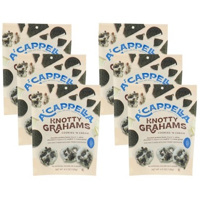 A'Cappella Knotty Grahams Cookies 'N Cream - Case of 6/4.5 oz