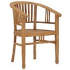 vidaXL Patio Chairs Set of 2 - Solid Teak Wood - Weather Resistant Outdoor Chairs with Backrest and Armrest - Fine Sanded Finish - Easy to Assemble - 2 of 4