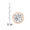 Guili Round Cubic Zirconia Stud Earrings in Sterling Silver with Classic or Rose Gold Finish – Timeless Sparkle for Refined Elegance - 3 of 4