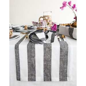 Solino Home Striped Linen Table Runner | Cabana Stripe - 1 of 4