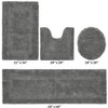 Lux Premium 100% Cotton Tufted Solid Reversible 4 Piece Bath Rug Set – Ultra-Soft, Water-Absorbent, Durable, Machine Washable Bathroom Rug - 2 of 4