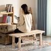 Vintiquewise Wooden Bench Farmhouse Entryway Organizer Retro Rustic Accent Seat Armless Design Stylish & Practical Décor for Indoor Space - 4 of 4