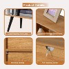 10 Cube Bookshelf, Wooden 3 Tier Bookcase with 5 Iron Legs, Freestanding Organizer Open Display Book Shelf for Home Office, Living Room, Bedroom - 3 of 4