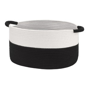 Unique Bargains Woven Handles Shelf Closet Storage Basket - 1 of 4