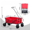 VisioGear Utility Park Garden Cart Tool Customized Color Folding Camping Trolley Outdoor Picnic Beach Wagon, Red, 44.09"*18.51"*20.47" - 3 of 4