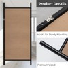 SpassWay Solid Wood Full Length Mirror Accent Wall Mirror Novelty Cheval Mirror Black/Brown/Walnut/Natural Wood - 4 of 4