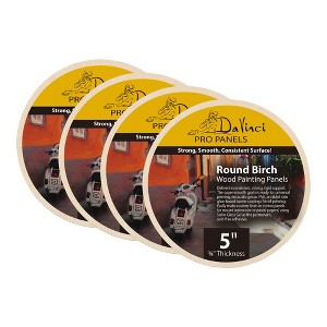 Da Vinci Pro Birch Wood Round Panel 3/4" Deep –  Packs of 4 - Fine Textured, Warp Resistant, Lightweight & Rigid Oblong Panel – Perfect for Mounting - 1 of 4