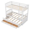 Kumasinova Twin-Over-Twin Bunk Bed with Trundle & 3 Drawers – Solid Wood Bed Frame, Convertible (Splits to 2 Beds), Arched Headboard/Footboard - 4 of 4