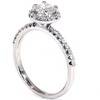 Pompeii3 1Ct Halo Diamond Engagement Ring 14k White Gold Lab Gromwn Prong Set - 2 of 4