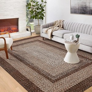 Non-Slip Kitchen Runner Rug, Washable Boho Vintage Rug with Rubber Backing for Hallway, Entryway, Laundry Room - 1 of 4