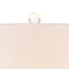 360 Lighting Solange 25" High Modern Table Lamps Set of 2 WiFi Smart Socket Silver Finish Metal Crystal Living Room Bedroom Bedside White Shade - 3 of 4