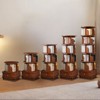 Sapphtopaz Rotating Bookshelf with Wheels Wood Bookcase Organization and Storage Round Book Shelf for Living Room - 2 of 4