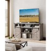 VASAGLE TV Stand for TVs up to 65 Inches, Farmhouse Entertainment Center with Sliding Barn Doors, TV Console Table - 3 of 4