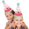 Big Dot of Happiness Floral Let’s Par-Tea - Cone Happy Birthday Party Hats for Kids and Adults - Set of 8 (Standard Size) - 2 of 4