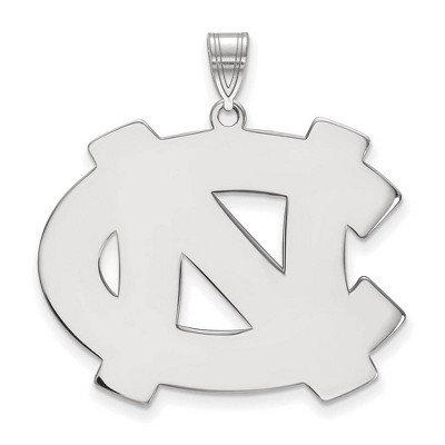 Black Bow Jewelry 14k White Gold North Carolina Tar Heels NCAA Extra Large Pendant