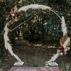 Artloge Large Heavy Duty Round Wedding Arch Single Layer Metal Backdrop Stand with Thickend Square Tube for Wedding Garden Outdoor Party Decoration - 2 of 4