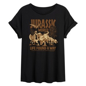 Women's - Jurassic Park - Jurassic World 65 Million Years In The Making Oversized Graphic T-Shirt - 1 of 4