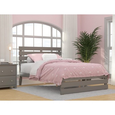 AFI Furnishings Oxford Full Bed with Footboard and USB Turbo Charger in Grey
