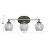 Toltec Lighting Capri 3 - Light Vanity in  Brushed Nickel with 5.75" Smoke Bubble Shade - 2 of 2