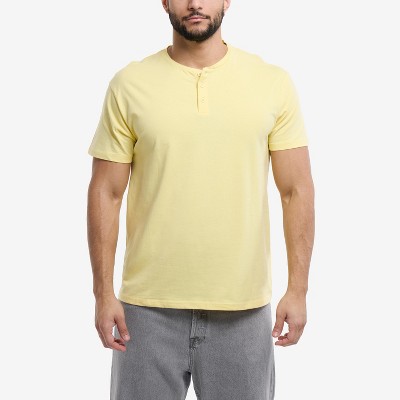 X RAY Men's Basic Henley Neck Short Sleeve T-Shirt