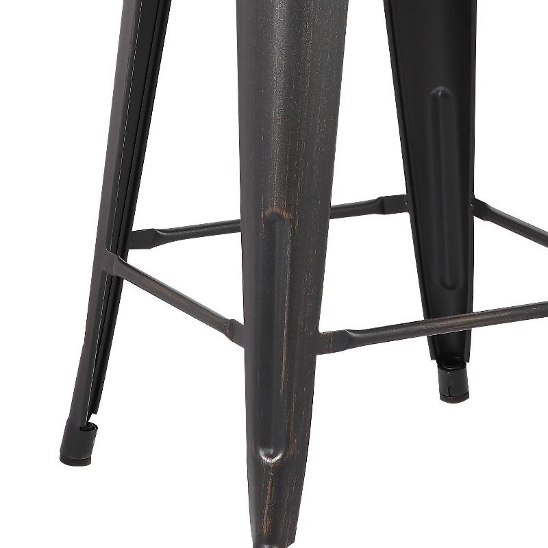 Set of 2 24" Industrial Backless Metal Barstools - AC Pacific, 5 of 8