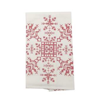 C&F Home Cross Stitch Snowflake Feed Sack Cotton Kitchen Towel