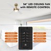 Parrot Uncle 54" Modern Gold LED Ceiling Fan with Light and Remote - 3 of 4