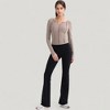 Anna-Kaci Active Women's Long Sleeve Fitted Athletic Top with Notch Neckline and Contoured Seams - 3 of 4
