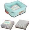 Touchdog Polka-Striped Designer Premium Squared Dog Bed - 2 of 2