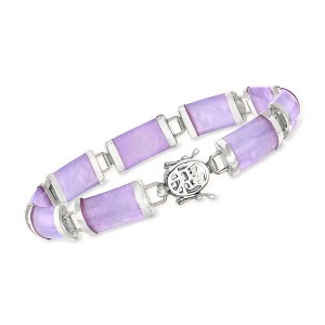 Ross-Simons Lavender Jade "Good Fortune" Bracelet in Sterling Silver - 1 of 3